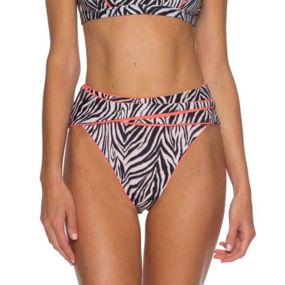BECCA Animal Kingdom High Waist Bikini Bottoms - Picture 1 of 12